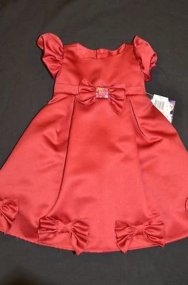 Nuevo con etiquetas Vestido Biscotti Rojo Lazo en Cintura y Dobladillo Talla 12M Foto 1 de 4