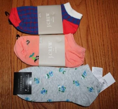 3 Pares NUEVOS CON ETIQUETAS J. Calcetines al tobillo Crew Banana Republic para mujer talla única *N6 Foto 1 de 4