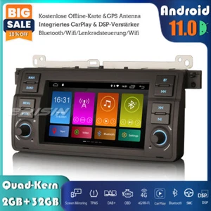 Android 11 DAB+ Autoradio GPS CarPlay DTV BMW 3er E46 318 320 325 Rover 75 MG ZT - Bild 1 von 12