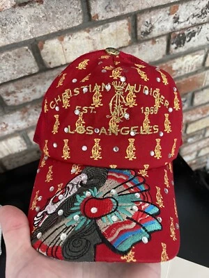 Christian Audigier Snapback Sombrero/Gorra EST 1958 Los Ángeles - Rojo Trucker Hardy Foto 1 de 4