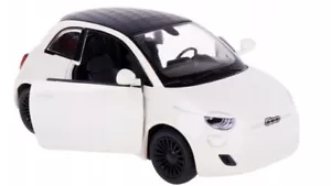 Fiat 500e Family Italian Car Model Diecast Toy White 1:28 Scale Kinsmart - Picture 1 of 10