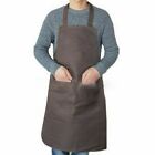 Waterproof Chef Apron Black Catering Cooking Kitchen Butcher with 2 Pocket USA
