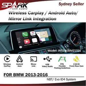 WIRELESS CARPLAY ANDROID AUTO MIRROR LINK INTEGRATE FOR BMW NBT EVO ID4 2013-16 - Picture 1 of 1