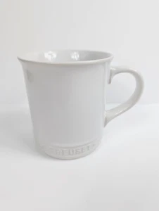 LE CREUSET MARSEILLES White Stoneware Coffee Mug 12 Oz. - Picture 1 of 5