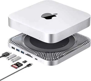Apple Mac Mini M2 (256GB SSD, 8GB ) Silver with USB C Hub Docking Station Combo - Afbeelding 1 van 18