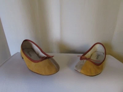 ballerines REPETTO daim moutarde et beige 35 - Photo 1/4