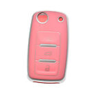 Pink TPU Remote Key Cover Case Shell Holder For VW Jetta Passat Golf Tiguan New