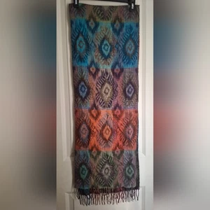 Fraas Multicolor Geometric Western Rodeo Pattern Scarf Art To Wear Casual Rodeo - Picture 1 of 4