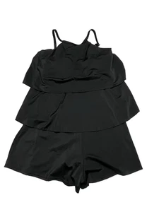 Fit 4 Ur Hips Einteiler Badeanzug schwarz Strampler mit Rüschen Damengröße 14 neu mit Etikett - Bild 1 von 5