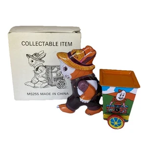 Vintage Tin Litho Rabbit Pulling Cart MS255 in Original Box - Picture 1 of 5