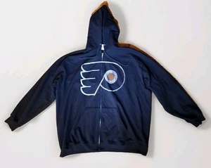 Philadelphia Flyers Majestic Hoodie Sweatshirt Men’s XXL Black NHL Full Zip - Picture 1 of 7
