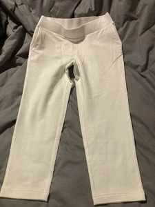 Pure Jill Affinity French Terry Slim Crop Pants Womens XS White Brand New No Tag - Picture 1 of 15