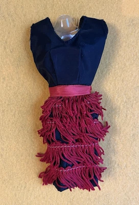 Vintage Uneeda Miss Suzette Original Red Fringe Doin’ The Twist Dress Barbie - Image 1 of 4