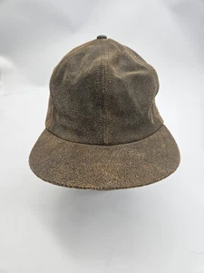 Vintage 80's Broner Suede Leather Hat Brown Adjustable USA Made - Picture 1 of 7