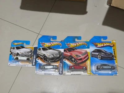 Hot Wheels Infiniti G37 Blue Red Gray lot of 4 Faster Short Card White bad cond. - Image 1 of 4