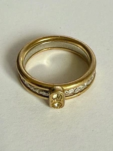 Vintage Eternity Style Band Ring Jewellery Unknown Stones Unknown Metal - Picture 1 of 3