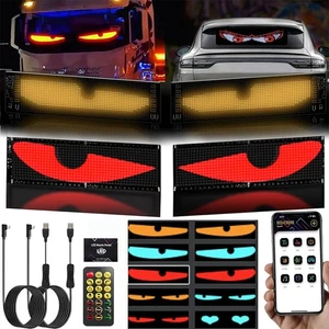 2PCS Car Devil Eyes Light Led Soft Screen DIY Windshield Dynamic LED App Control - Picture 1 of 9
