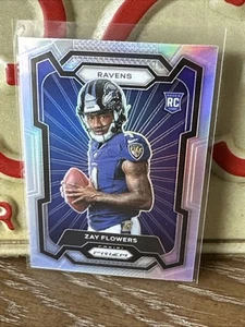 2023 Panini Prizm ZAY FLOWERS Silver Prizm Variation Rookie #317 RC - Picture 1 of 4