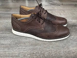 Cole Haan LunarGrand dunkelbraune Budapester Oxford-Schuhe aus Leder mit Ösen Herrengröße 13 Schuh - Bild 1 von 13