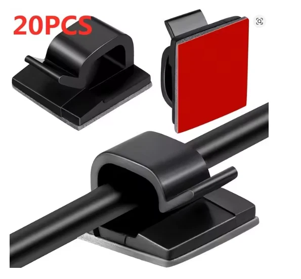 Cable Organizer Clips Wire Winder Holder Cord Protector USB Cable Management Adh - Image 1 of 1