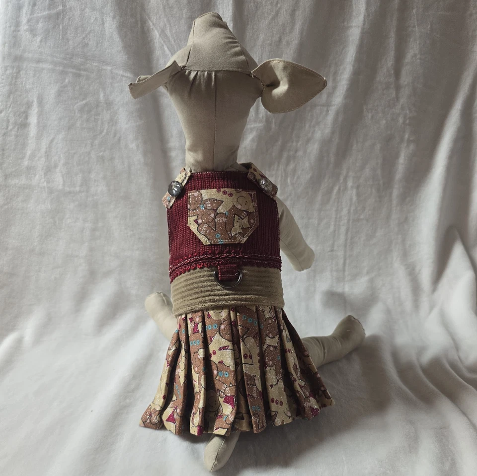 VESTIDO ARNÉS PERRO Navidad pan de jengibre hombre. hecho a mano Foto 1 de 4