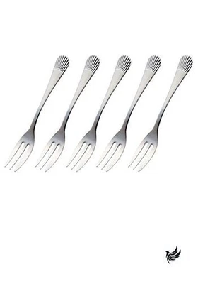 Noritake Cake Fork Set 13.5cm Starcrest 5-Piece Stainless Steel CF5Y/210A - Image 1 of 3