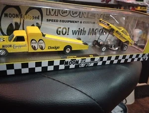 NEW M2 Machines Hauler MOONEYES '74 Dodge Truck & '71 Challenger Funny IN HAND - Picture 1 of 5