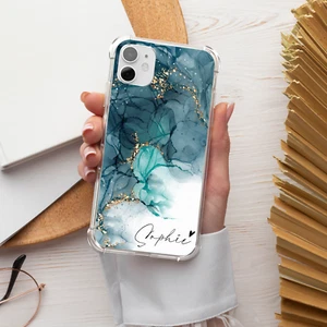 Personalisierte Handyhülle Name stoßfeste Abdeckung für iPhone 11 12 13 14 15 XR 7 8 - Bild 1 von 20