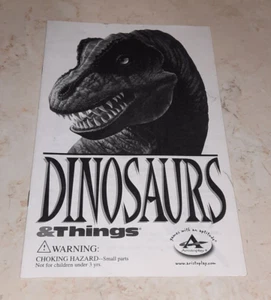 Instrucciones de repuesto vintage para juegos de dinosaurios y cosas - Imagen 1 de 3