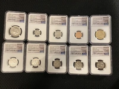 2017-S 225th Anniversary Enhanced Uncirculated Coin Set NGC SP 69 225th ER Label - Image 1 of 4
