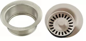 Elkay LKQD35PT White Polymer Disposer Flange & InSinkErator Sink Flange FLG-SSB - Picture 1 of 6