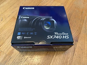 Canon PowerShot SX740 HS 20.3MP 4K Digital Camera 40x Black NEW - US MODEL - Picture 1 of 3