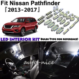 Kit de 10 unidades de equipamiento de luces interiores LED blancas para Nissan Pathfinder 2013-2016 2017 - Imagen 1 de 11