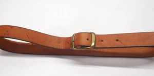 Crewcuts J. Crew L Boys Leather Belt Caramel Pirate Jolly Rodger Skull - Picture 1 of 6