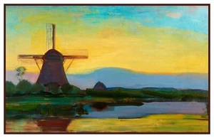 Old Dutch Mill by Artist Piet Mondrian Counted Cross Stitch Pattern - Picture 1 of 3