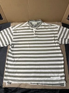 Arizona Jeans Company Henley Shirt Size XL TALL Vintage Striped Tee T-Shirt - Picture 1 of 6