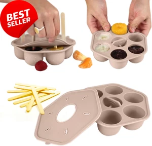 Silicone Baby Food & Breast Milk Freezer Tray, Popsicle Molds with Sticks (Sand) - Picture 1 of 12