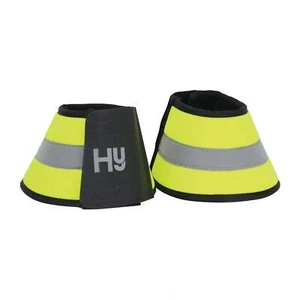 HY Equestrian HyVIZ Reflective Over Reach Boots | Yellow/Pink/Orange Pony-Full - Bild 1 von 11