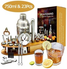 Set Cocktail Completo 23 Pezzi Shaker Cocktail Kit Da Barman Professionale BAR