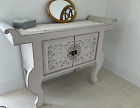 CHINESE CABINET ALTER TABLE painted grey 130 cms w x 42d x 90h