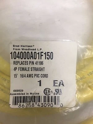 CABLE JUNCTION WOODHEAD BRAD HARRISON 104000A01F150 - Image 1 of 2