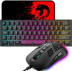 Gaming Keyboard and Mouse Sets RGB Backlit Ergonomic for PC Laptop PS4 PS5 Xbox - Picture 1 of 11