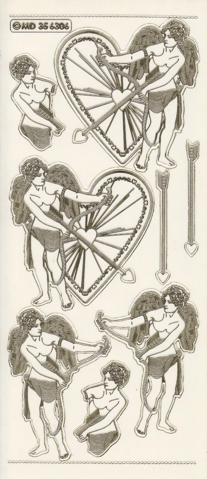 3D Stickerbogen-Armor- transparent- gold oder silber-6306 - Bild 1 von 1