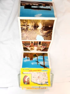 VTG Oklahoma SOUVENIR POSTCARD FOLDER 12 Photo 1950's Mirro-Krome Will Rogers - Picture 1 of 9
