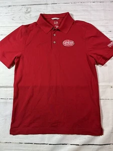 Cutter And Buck Polo Shirt Mens Medium Red Genesee Beer Logo Watkins Glen Nascar - Picture 1 of 5
