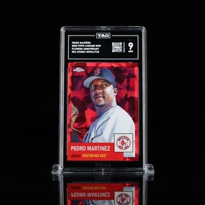 Tag 9 🔥 2022 Topps Chrome Plat #439 Pedro Martinez Red Atomic Refractor /100 - Bild 1 von 7