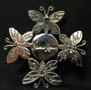 Emilia Castillo Neiman Marcus Signed Butterfly Scarf Dress Fur Clip Ornament NEW - Picture 1 of 3