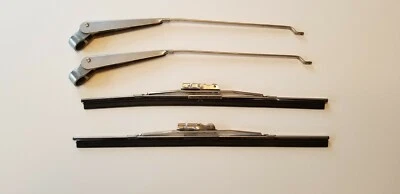 Fits Jeep CJ5 CJ6 CJ7 CJ8 STAINLESS ARMS AND WIPER BLADES FOR 1968 TO 1986 WITH  - Image 1 of 4