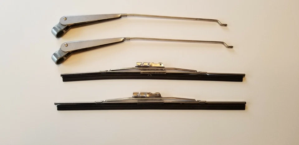 Fits Jeep CJ5 CJ6 CJ7 CJ8 STAINLESS ARMS AND WIPER BLADES FOR 1968 TO 1986 WITH  - Image 1 of 4