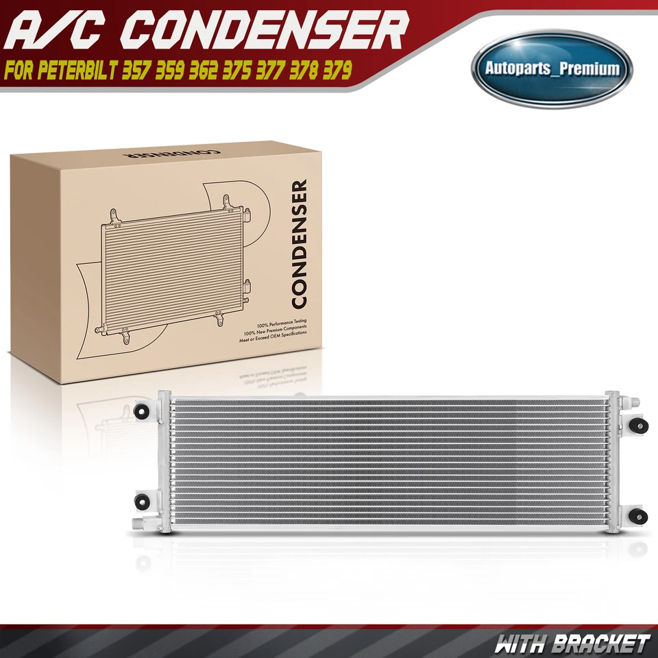 Nuevo condensador de aire acondicionado con soporte para Peterbilt 357 359 362 375 377 378 379 1986-1994 Foto 1 de 4